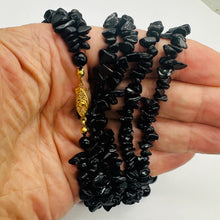 Load image into Gallery viewer, Designer Natural Onyx Necklace 30" 14K Gold Filled Clasp Handmade USA