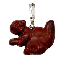 Load image into Gallery viewer, Jasper Squirrel Pendant Necklace| Semi Precious Stone Jewelry | Sterling Silver|
