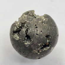 Load image into Gallery viewer, Pyrite Scrying Sphere | 329g (11.6oz) | 44mm (1.75") | Gold Gray | Specimen |