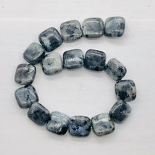 Load image into Gallery viewer, Speckled Labradorite Square Coin Bead Strand 109557