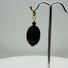Load image into Gallery viewer, Natural Poppy Ocean Jasper 14K Gold Filled Pendant | Pink, Black | 1 1/4"}