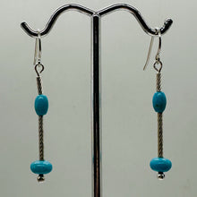 Load image into Gallery viewer, Unique Natural Turquoise & Silver Earrings 6378