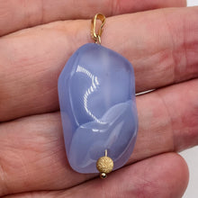 Load image into Gallery viewer, Blue Chalcedon 14K Gold Filled Designer Pendant | 2" Long | Blue | 1 Pendant |