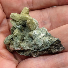 Load image into Gallery viewer, Heulandite Collectors Crystal | 14g | 44x22x18mm | Green Gray | 1 Specimen |