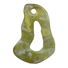 Load image into Gallery viewer, Serpentine New Jade 12g Irregular Loop Pendant Bead | 52x38x5mm | Light Green |