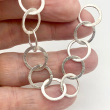 Load image into Gallery viewer, Perfect Brushed Silver Circle Chain Findings 6 inches 9408
