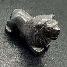 Load image into Gallery viewer, Hematite Lion Animal Figurine Worry Stone | 24x17x11mm | Silver Black