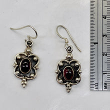 Load image into Gallery viewer, Stellar Red Garnet & 925 Sterling Silver Drop/Dangle Earrings | 1 1/4" Long |