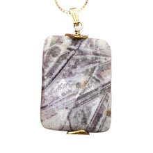 Load image into Gallery viewer, Purple Flower Sodalite Faceted 14K Gold Filled Pendant } 1 3/4" Long| 1 Pendant|
