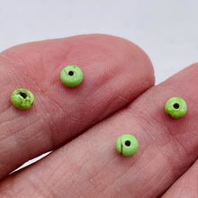Load image into Gallery viewer, Gaspeite Hi Grade 4mm Rondelle Beads | 4mm | Green Brown | 4 Beads |