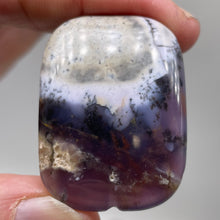 Load image into Gallery viewer, Purple Sage Plume Agate Rectangle Pendant Bead| 39x30x8mm | Purple, White | 1 |