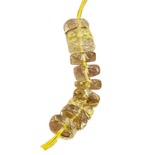Load image into Gallery viewer, Citrine from Brazil Faceted Rondelle Beads | 6x2mm | Yellow | 10 Beads |