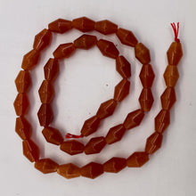 Load image into Gallery viewer, Designer Red Aventurine Artcut 10x7mm Bead Strand 102896
