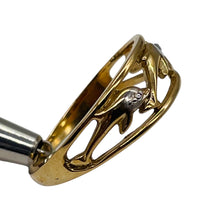 Load image into Gallery viewer, Dolphins and Diamonds 10K Yellow Gold Ring | Size 6 3/4 | Gold | 1 Ring |