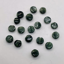 Load image into Gallery viewer, 18 Russian Seraphinite 6mm Coin Beads 10499