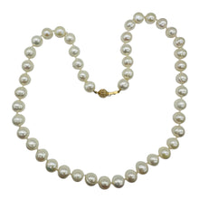 Load image into Gallery viewer, Lovely Creamy White Freshwater Pearl & 14K Gold 21 inch Necklace 9809