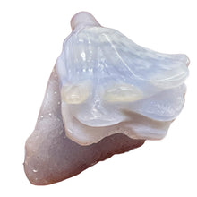 Load image into Gallery viewer, Blue Chalcedony Carved Druzy Flower Bead | 64 cts | 1 1/4" Long |