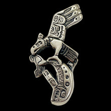 Load image into Gallery viewer, Native American Eagle Salmon Sterling Silver Talisman | 1 1/2" Long | 1 Charm |