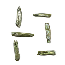 Load image into Gallery viewer, Fab Biwa Style Pistachio Green FW Pearls | 20x7x5mm to 34x7x5mm | 6 Pearls |
