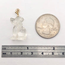 Load image into Gallery viewer, Quartz Dog Pendant Necklace | Semi Precious Stone Jewelry | 14k Pendant