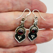Load image into Gallery viewer, Stellar Red Garnet Sterling Silver Drop/Dangle Earrings | 1 1/4" Long |