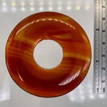 Load image into Gallery viewer, Carnelian Pi Circle Pendant Bead | 66mm | Orange | 2.6" Diameter | 1 Bead |