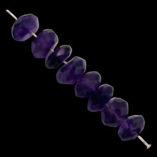 Load image into Gallery viewer, Amethyst Faceted Rondelle Bead Parcel | 8x5mm | Purple | 8 Beads |