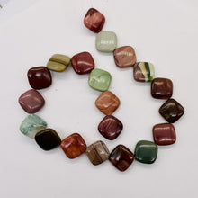 Load image into Gallery viewer, Imperial Jasper 20x18x6mm Square Coin Bead 8 inch Strand 10259HS