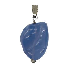 Load image into Gallery viewer, Blue Chalcedony Sterling Silver Designer Pendant | 1 1/2" Long| Blue| 1 Pendant|