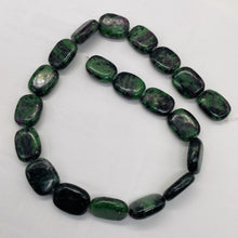 Load image into Gallery viewer, 3 Ruby Zoisite 19x15mm Rectangle Beads 9165