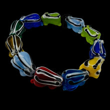 Load image into Gallery viewer, Frog Lampwork Jumping Froggie Beads| Multi-Color | 17mm Long | 11 Beads |