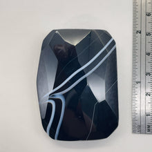 Load image into Gallery viewer, Onyx Flat Faceted Rectangular Pendant Bead | 50x48x14mm | Black White | 1 Bead |