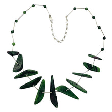 Load image into Gallery viewer, Designer Ruby Zoisite Drop & 925 Sterling Silver 18-21 inch Necklace 6337
