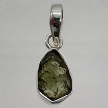 Load image into Gallery viewer, Moldavite 8.11ct Sterling Silver Oval Pendant | 7/8" Long | Green | 1 Pendant |