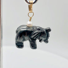 Load image into Gallery viewer, Hematite Elephant Pendant Necklace | Semi Precious Stone Jewelry | 14k Pendant
