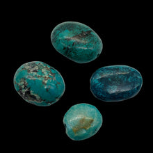 Load image into Gallery viewer, Turquoise Nugget Beads |19g | 24x11 to 15x6mm | Blue, Black | 4 Beads |