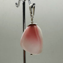 Load image into Gallery viewer, Conch Shell Pear Shaped Sterling Silver Pendant | 2" Long | Pink White |