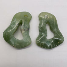 Load image into Gallery viewer, Serpentine New Jade 19g Irregular Loop Pendant Beads| 55x40x8mm | Green, White |
