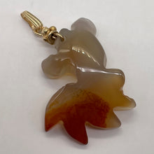 Load image into Gallery viewer, Hand Carved Carnelian Agate Koi Gold Fish Pendant | 1 3/4" Long |