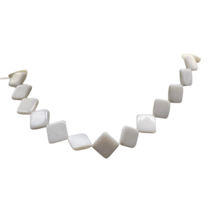 Perfection Mother of Pearl Bead 16" Strand | 9x9x2mm | 34 Beads |