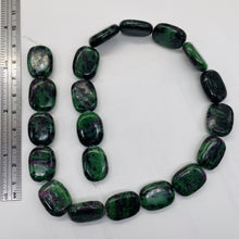 Load image into Gallery viewer, 3 Ruby Zoisite 19x15mm Rectangle Beads 9165