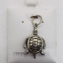 Load image into Gallery viewer, Turtle Sterling Silver Sea Dweller Pendant | 1 1/4" Long | Silver | 1 Pendant |