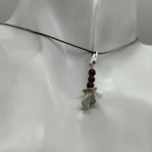 Load image into Gallery viewer, Rhodolite Garnet and Labradorite Sterling Silver Pendant | 1 1/4 inches long |