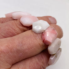 Load image into Gallery viewer, Pink Peruvian Opal Non Stretch 6" Bracelet | 190cts | 25x16x6 - 24x14x4mm |