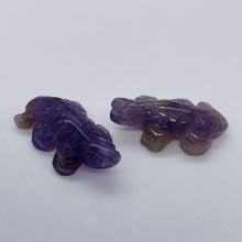 Load image into Gallery viewer, Natural Amethyst Crocodile Alligator Lizard Animal Beads | 27x15x7mm | Purple