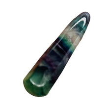 Load image into Gallery viewer, Fluorite Massage Crystal with Round Smooth End | 4x3/4"| Green, Purple| 1 Wand |