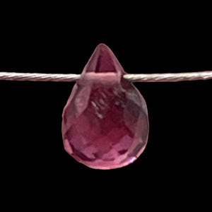 Merlot Zircon Gemstone .45 ct Briolette Bead | 5x3.1mm | Red | 1 Pendant Bead |