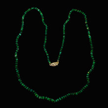 Load image into Gallery viewer, Emerald Graduated 3 to 4mm Rondelle Necklace | 23&quot; Long | 37 tcw | Green |
