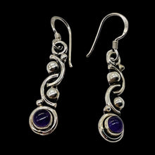 Load image into Gallery viewer, Amethyst Sterling Silver Drop/Dangle Earrings | 1 1/2" Long | Purple | 1 Pair |