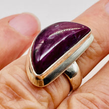 Load image into Gallery viewer, Gemstone Ruby Sterling Silver Half-Moon Ring | Size 7 | Red | Ring |